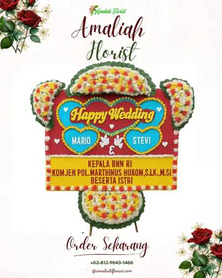 Papan Bunga Pernikahan Pemogan